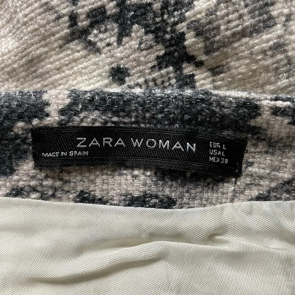 Zara Woman Snake Skin Print Cotton Mini Skirt Women’s Large - Picture 3 of 8